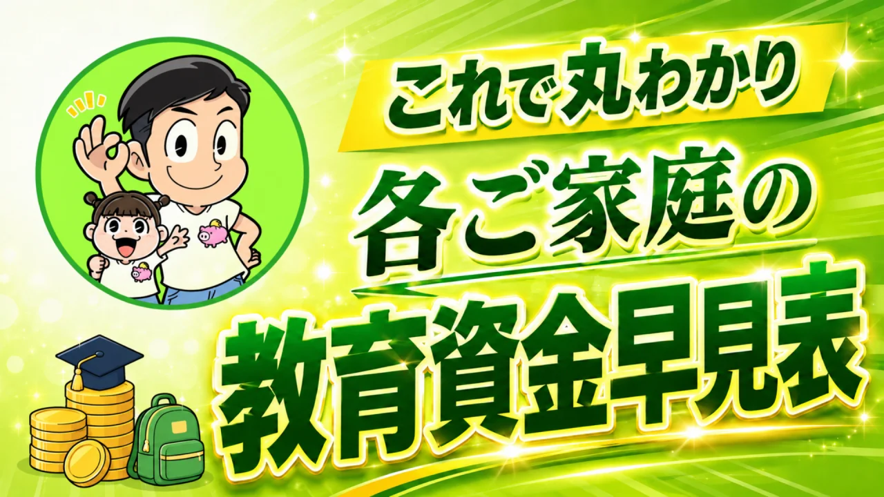 これで丸わかり 各ご家庭の教育資金早見表